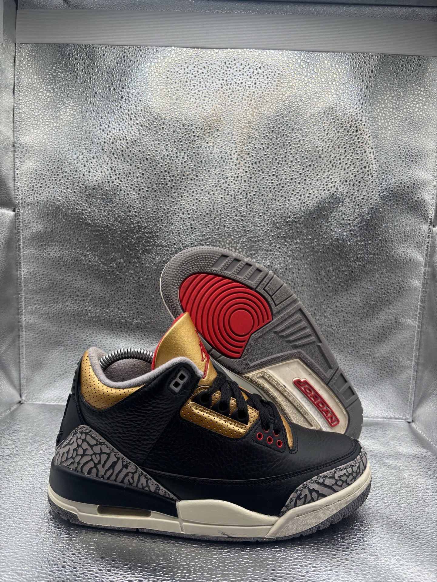 Air Jordan 3 Black Cement Gold
