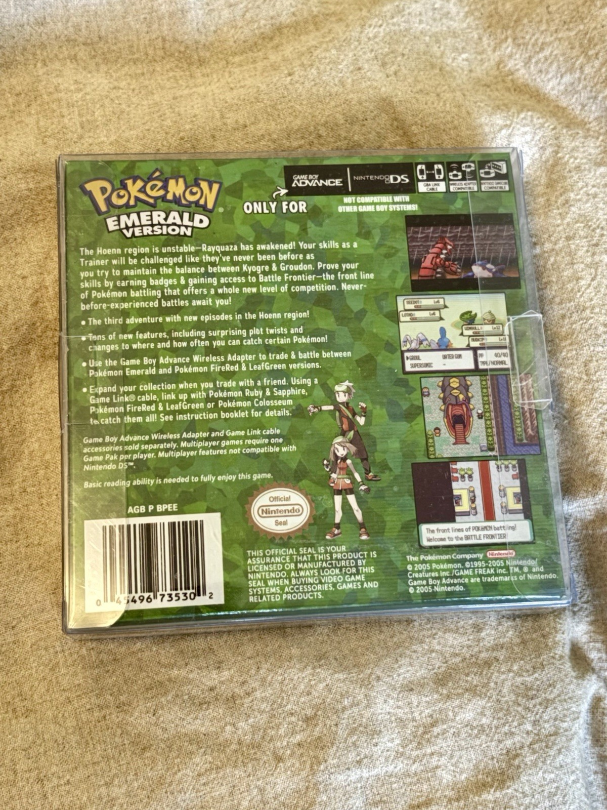 Pokemon Emerald Version GBA Complete Box (No Manual) - photo 2