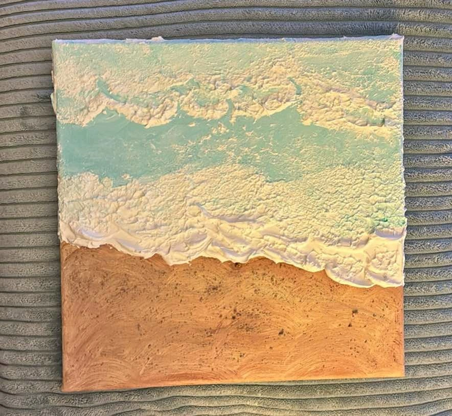 3D Texture Art Beach Painting