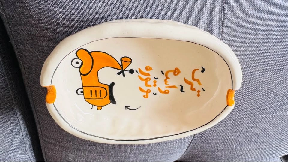 Hand-Painted Ceramic Ashtray- Persian - photo 2