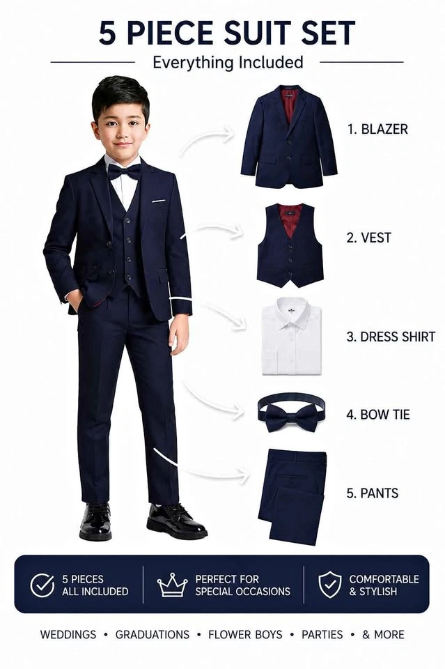 Boys 5 Piece Formal Suit - Brand New w/ Tags - Size 4T