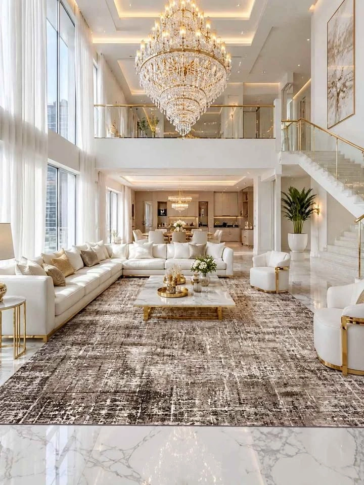MASSIVE ABSTRACT ESPRESSO TRUFFLE AREA RUG 🆕