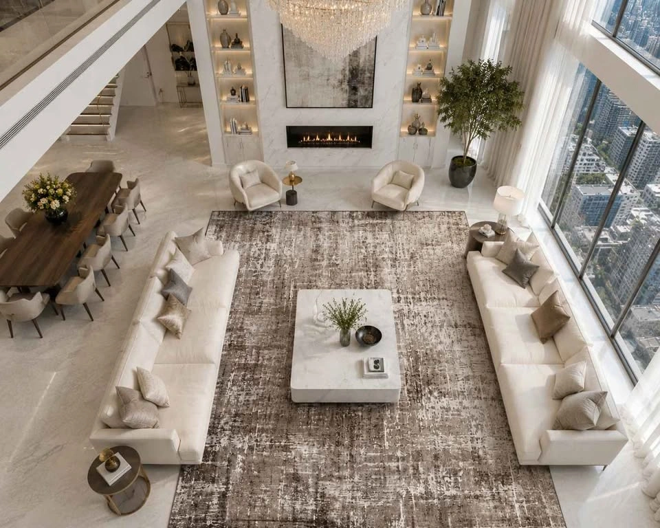 MASSIVE ABSTRACT ESPRESSO TRUFFLE AREA RUG 🆕 - photo 4