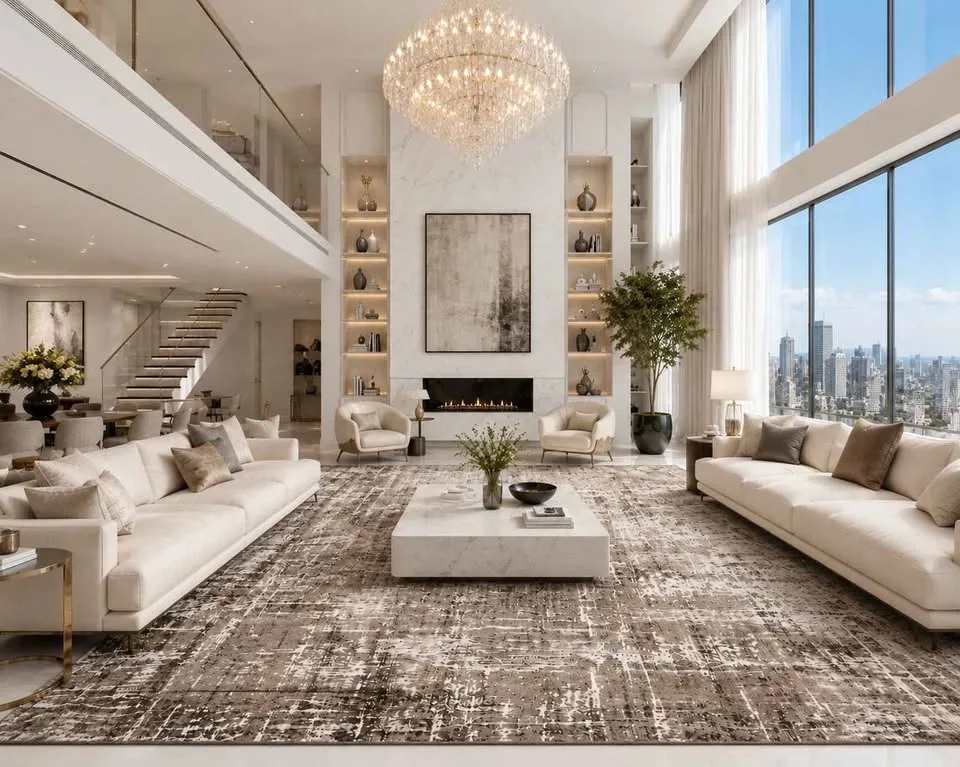 MASSIVE ABSTRACT ESPRESSO TRUFFLE AREA RUG 🆕 - photo 5