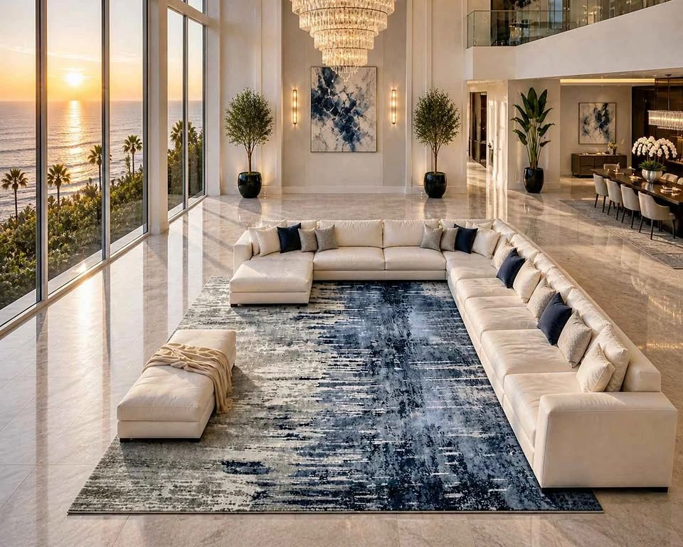 ABSTRACT 9x12 FT AREA RUG