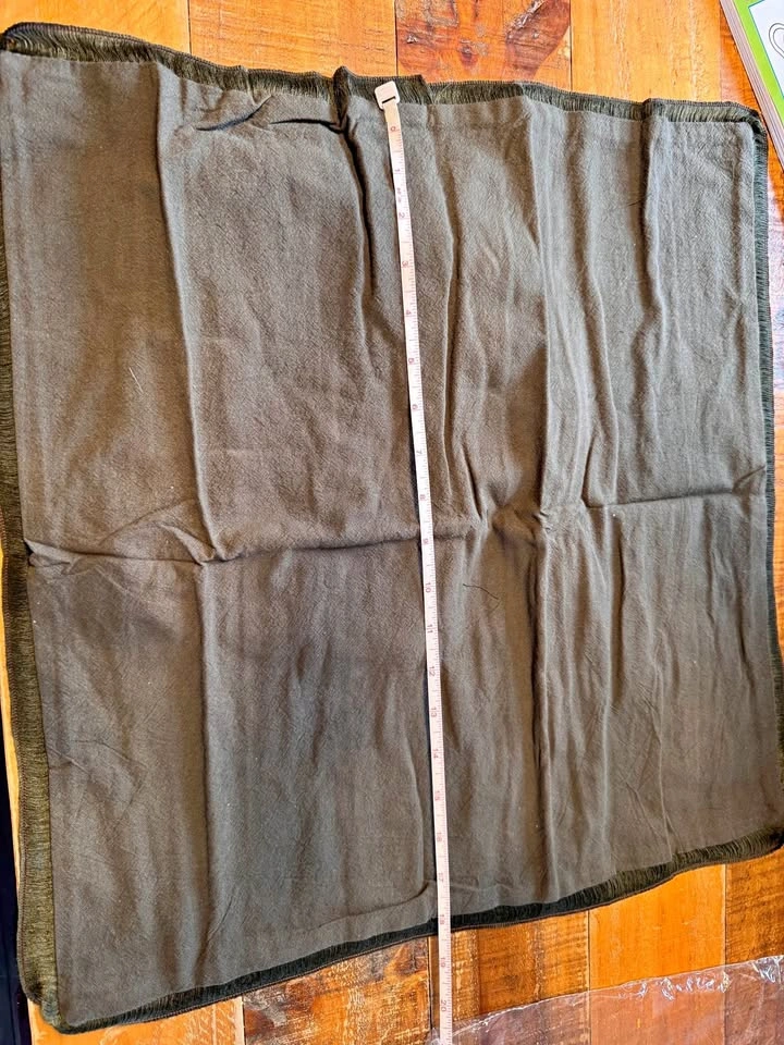 Olive Green Fringed Pillow Covers (2) 18x18