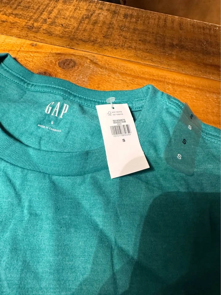 New GAP Teal T-Shirt Size S - photo 2