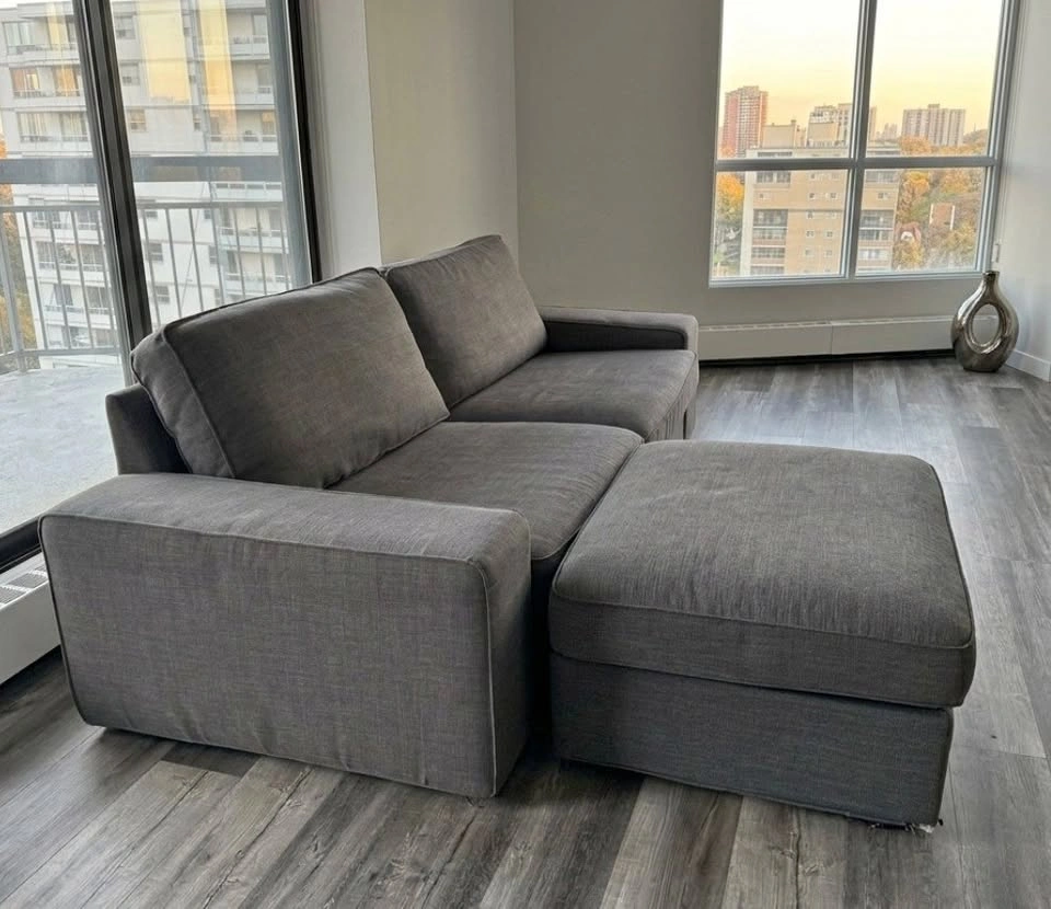 KIVIK Sofa and Ottoman storage Combo