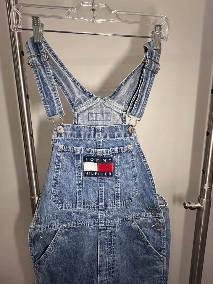 Y2K 90s Tommy Hilfiger Denim Overalls Small - photo 2