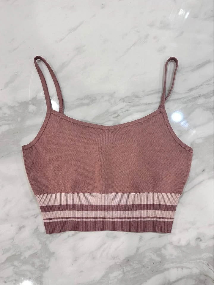 2 PC ARITZIA Babaton Pink Knit Crop Top Wilfred Taupe Skirt XS - photo 3