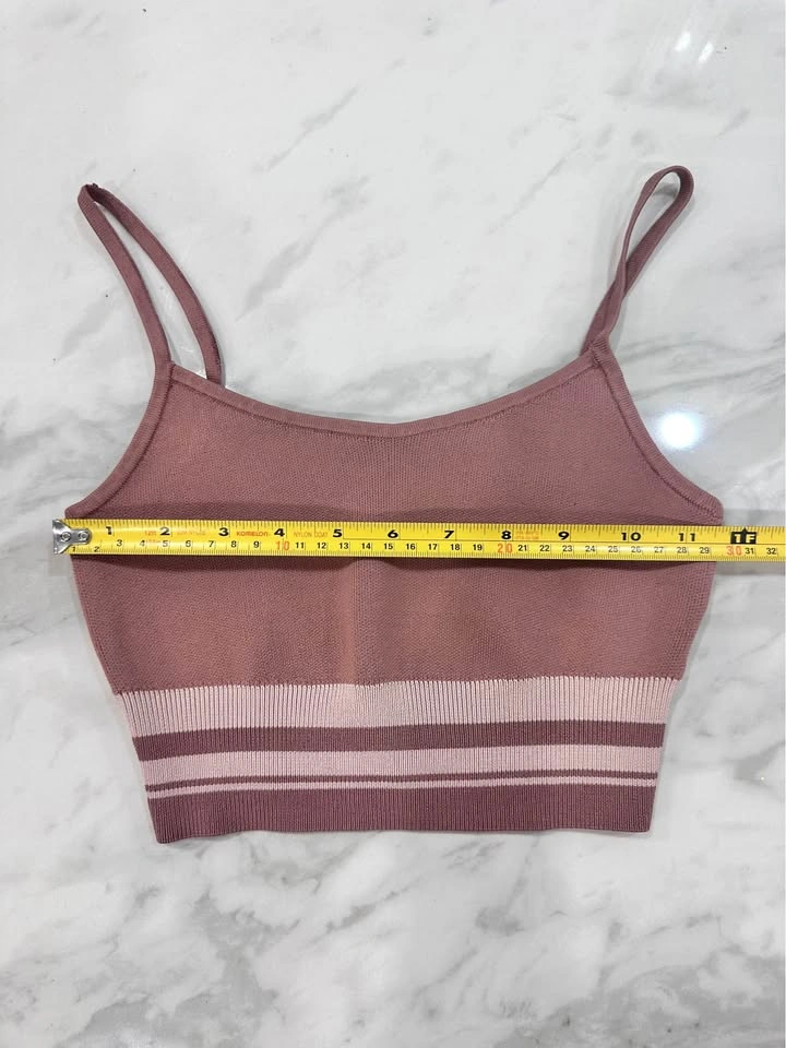 2 PC ARITZIA Babaton Pink Knit Crop Top Wilfred Taupe Skirt XS - photo 5