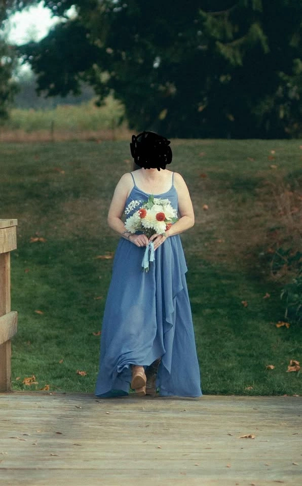 Blue bridesmaid dress - photo 3