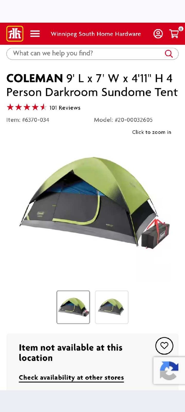 Coleman Tent