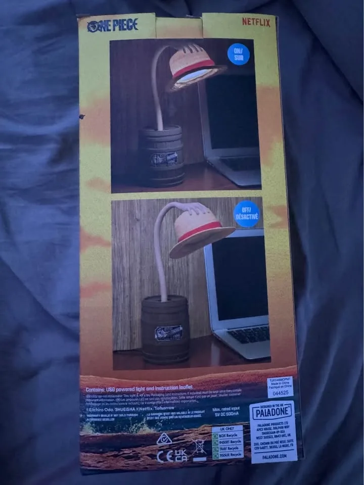 Paladone One Piece Straw Hat Posable Desk Light - Good Condition - photo 3