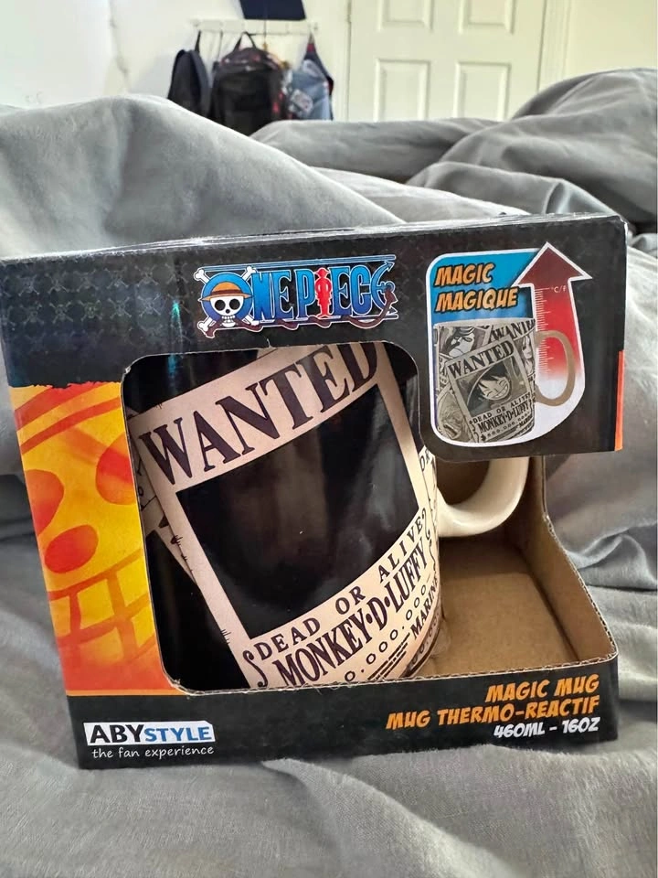 One Piece "Wanted" Heat Change Mug – 460ml – Good Condition