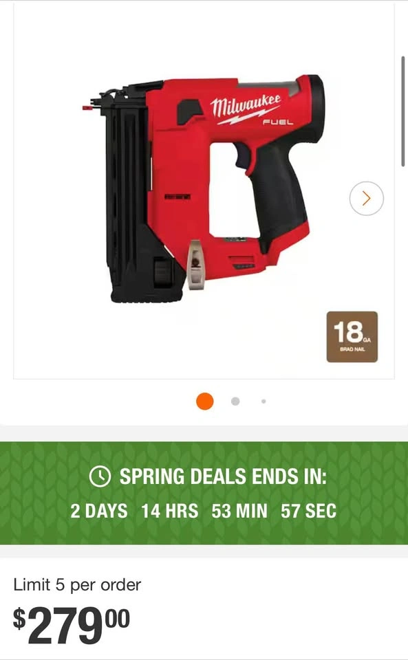 Milwaukee M12 FUEL 18-Gauge Brad Nailer - photo 3