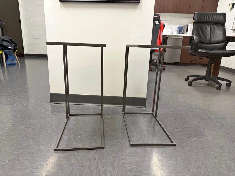 Side metal table
