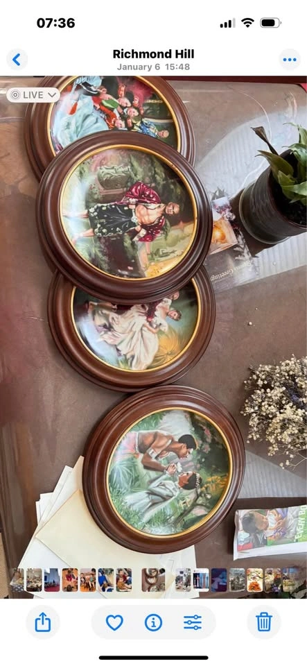 Plates with Artwork and Frame - Set of 4 - photo 2