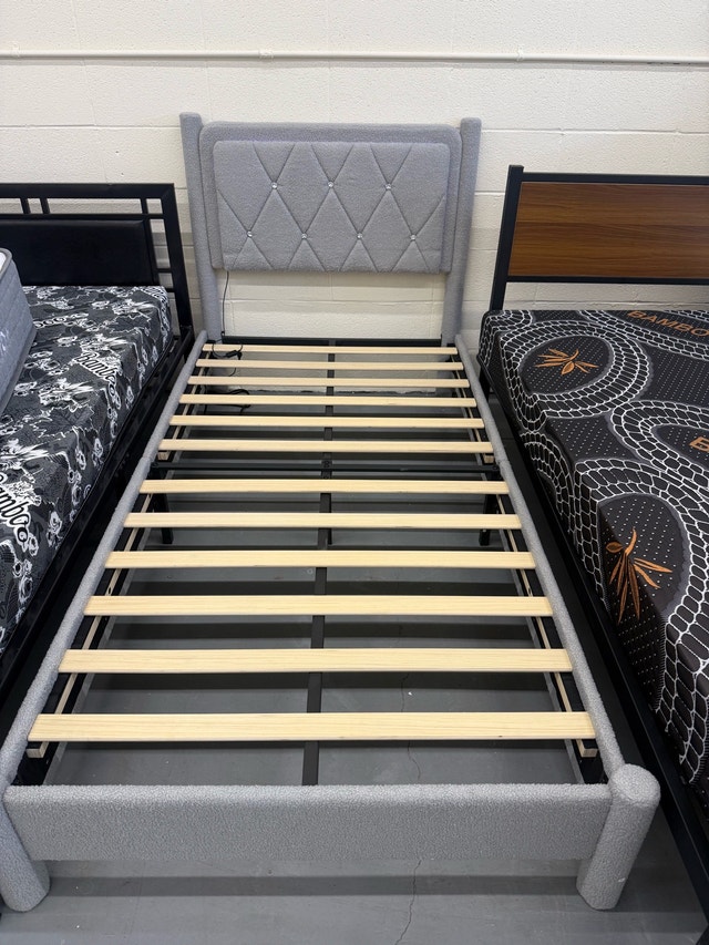 Single Bed with LED Light and Power Sockets
