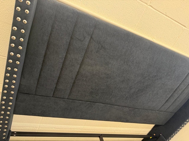 Brand New Black Velvet Queen Bed - photo 5