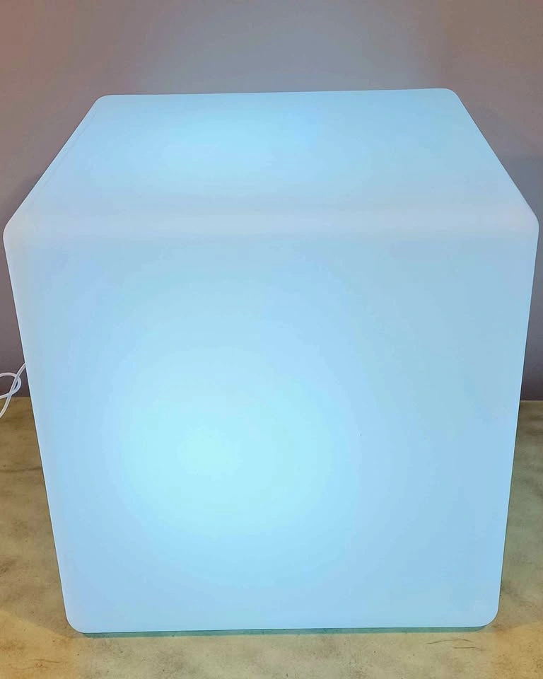 Mr.Go 14-inch LED Cube Light Stool