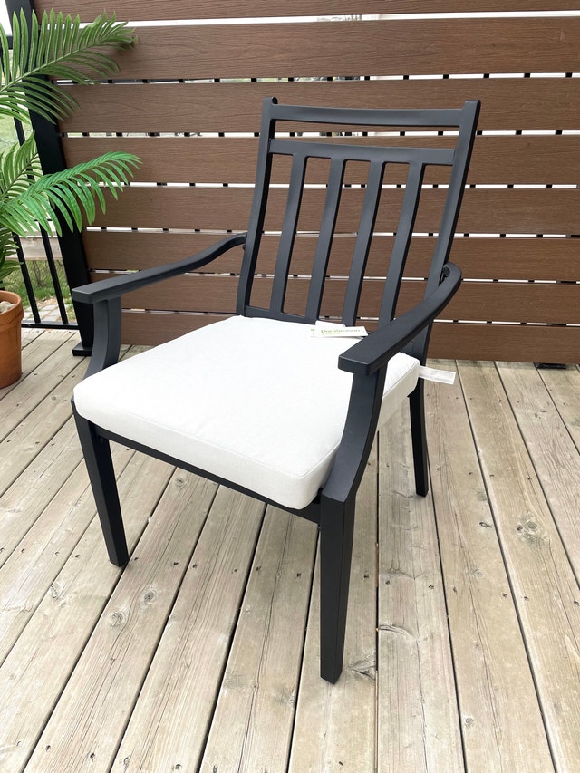 NEW IN BOX 2PK Threshold Fairmont Steel Patio Chairs - photo 2