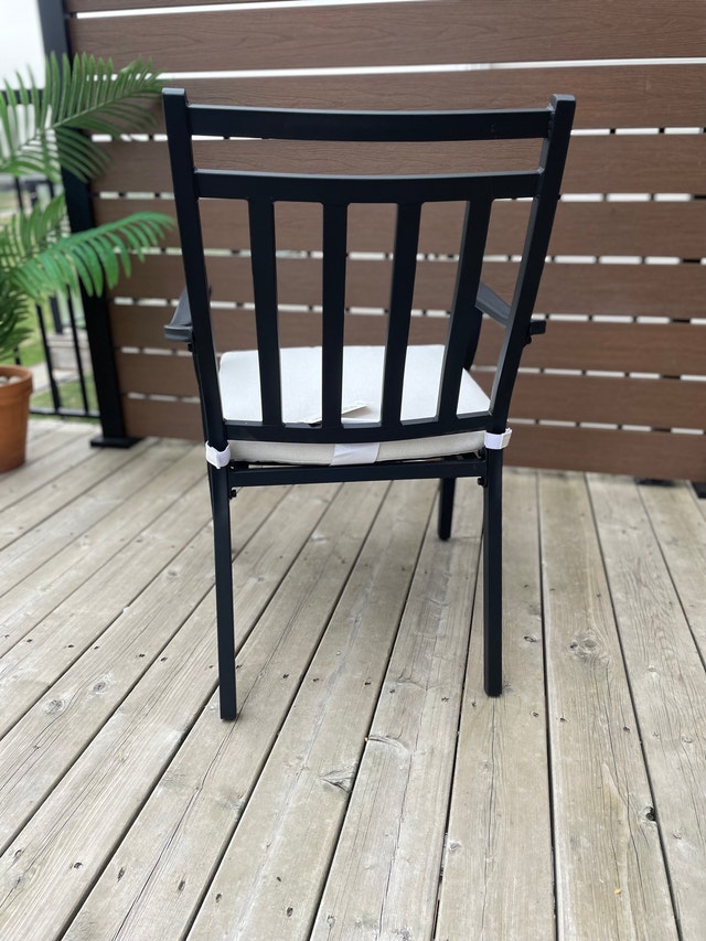 NEW IN BOX 2PK Threshold Fairmont Steel Patio Chairs - photo 3