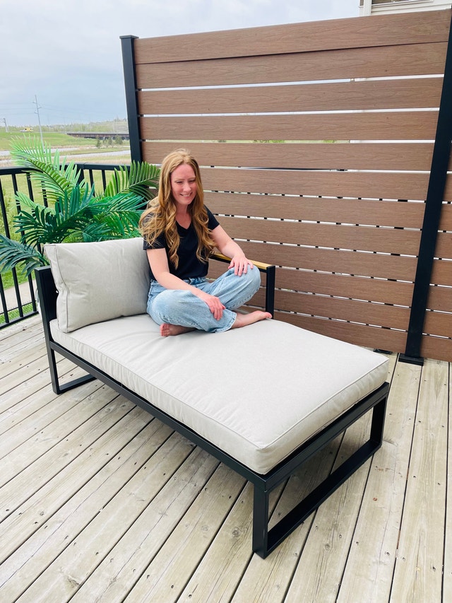 NEW IN BOX Threshold Henning Half Size Outdoor Patio Chaise