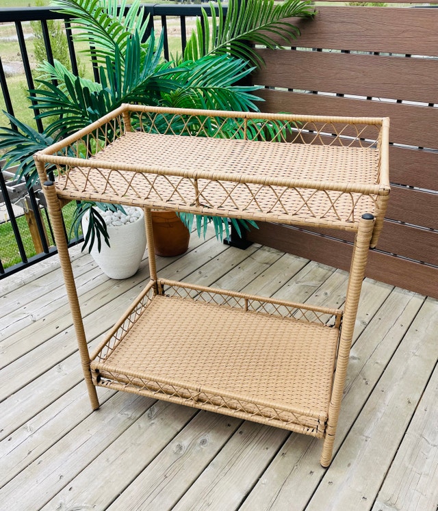 BRAND NEW Threshold Exmore Indoor/Outdoor Bar Cart - Natural