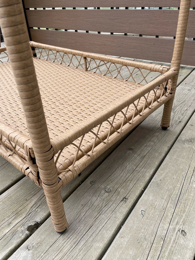 BRAND NEW Threshold Exmore Indoor/Outdoor Bar Cart - Natural - photo 2