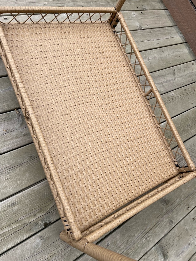 BRAND NEW Threshold Exmore Indoor/Outdoor Bar Cart - Natural - photo 3