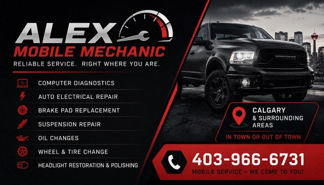 ALEX MOBILE MECHANIC Auto Repair & Diagnostics - Calgary Area