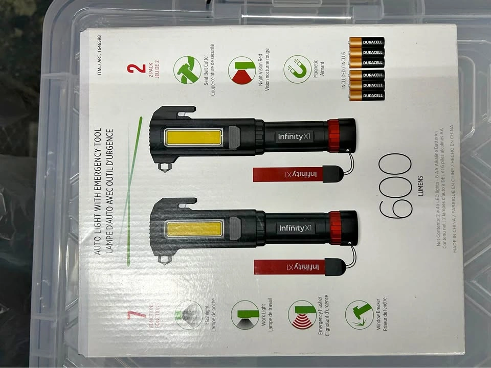 Infinity X1 Auto Light Emergency Tool 2-Pack 600 Lumens