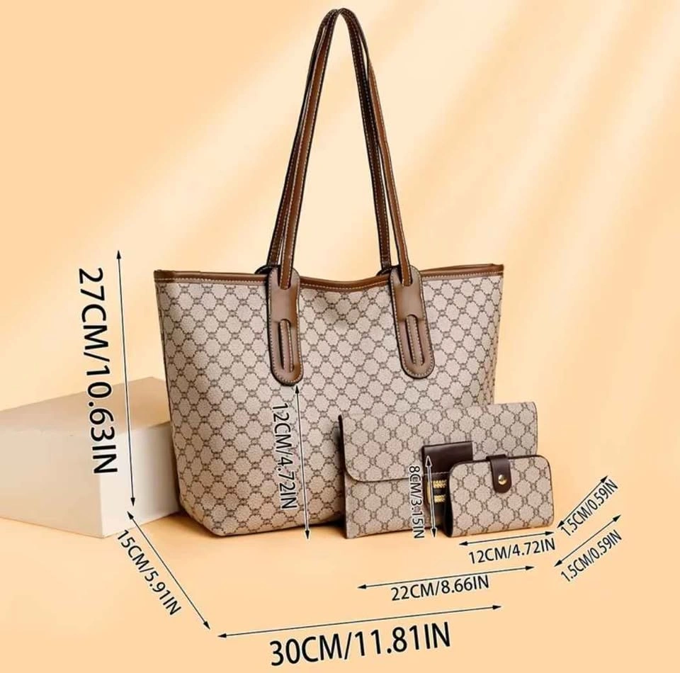 Brand new 3pc hand bag set with wallet and card holder set (firm - photo 4