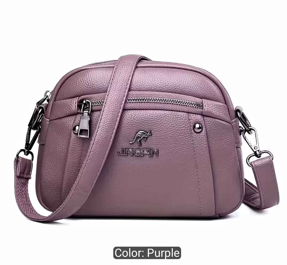 Brand new purple color multiple compartments cross body bag