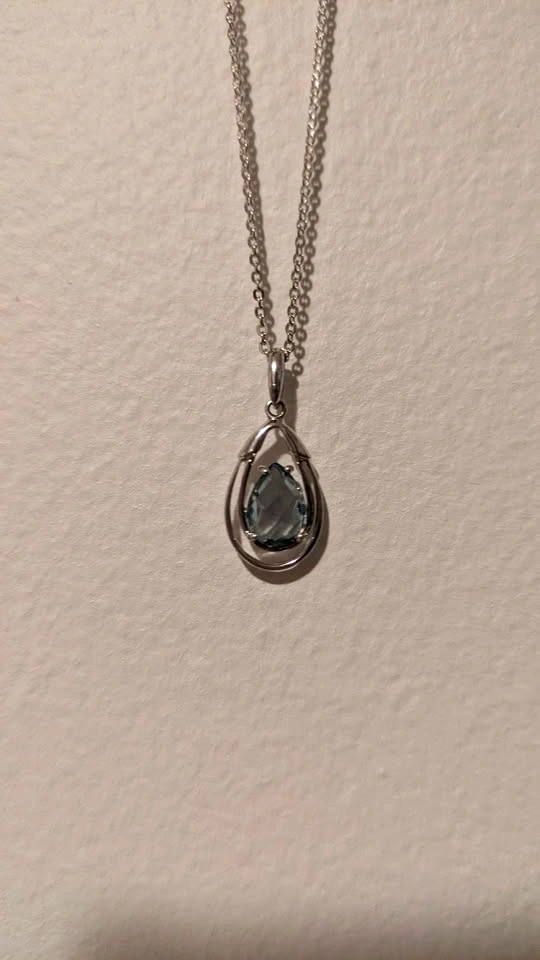 Blue/teal/sea gemstone pendant