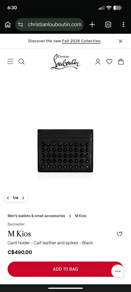 Christian Louboutin M Kios Card Holder