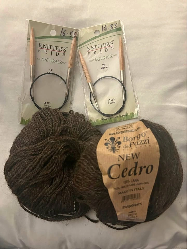 Knitting Needles & Cedro Wool Yarn