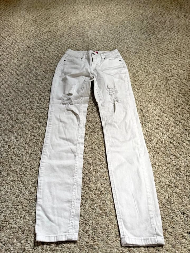 Guess White Ripped Jeans