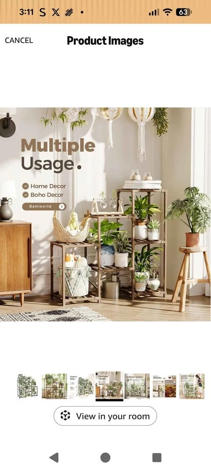 Plant stand - Wood Plant Shelf Outdoor Tiered Plant Rack - photo 3