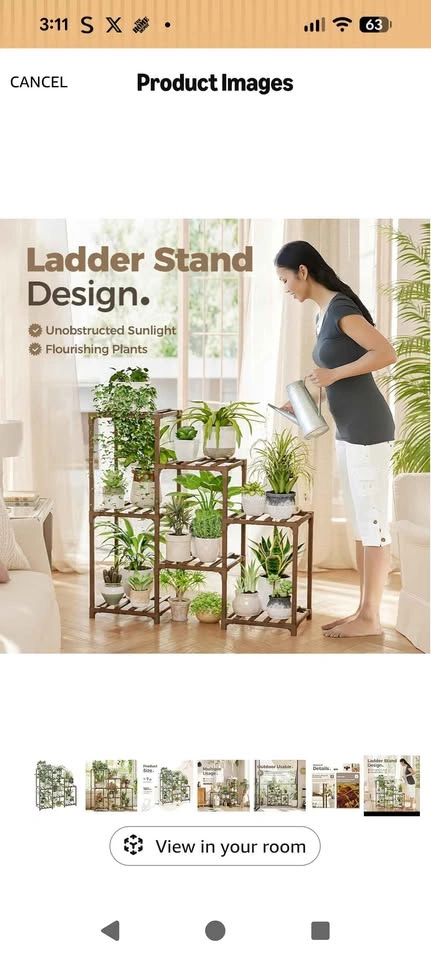 Plant stand - Wood Plant Shelf Outdoor Tiered Plant Rack - photo 4