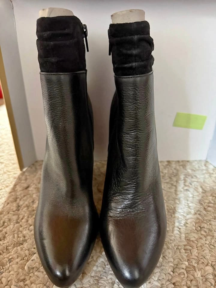Guess Leather and Suede Heel Booties