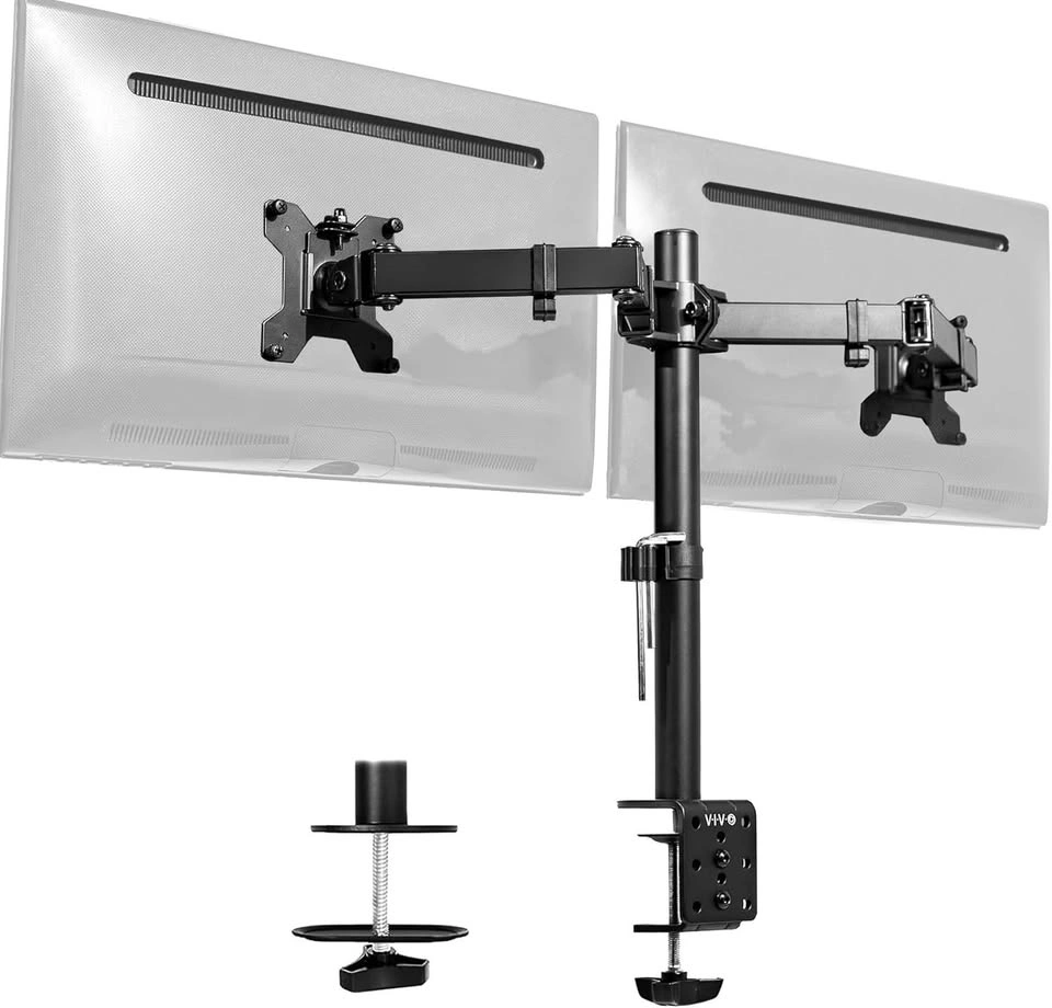 NEW VIVO Dual Monitor Desk Mount (Holds 2 Screens) - photo 2
