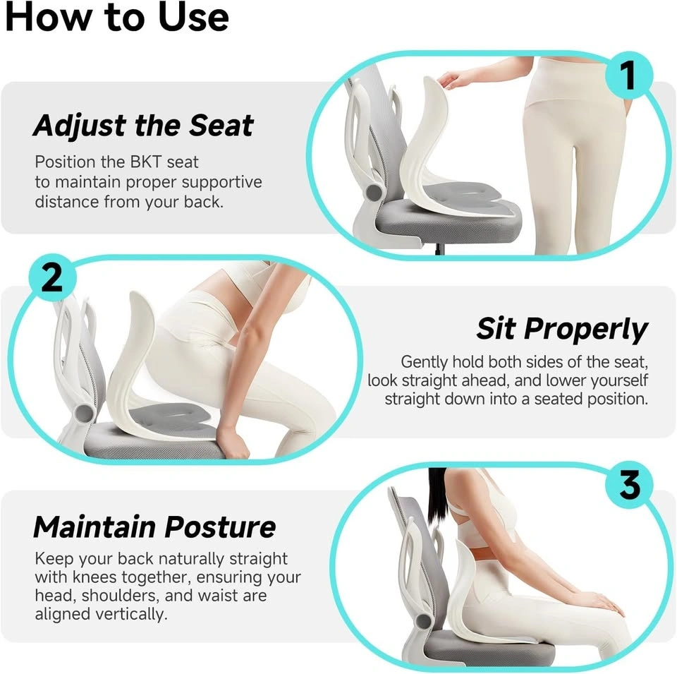 Save Your Back! New BKT Ergonomic Seat Cushion w/ Lumbar Support - photo 4