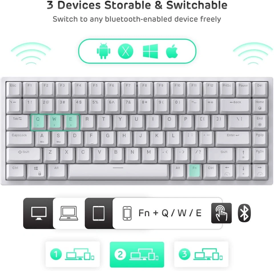 NEW RK Royal Kludge RK84 Wireless Mechanical Keyboard - photo 5
