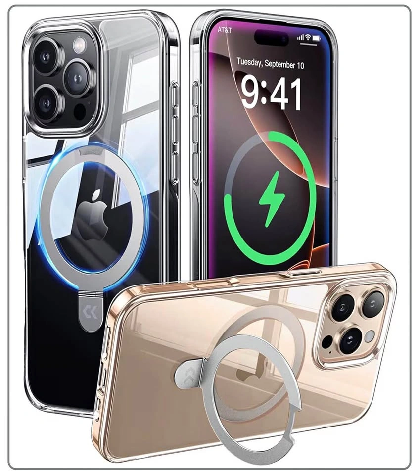 CASEKOO iPhone 16 Pro Max Case - Magnetic, Clear, Stand