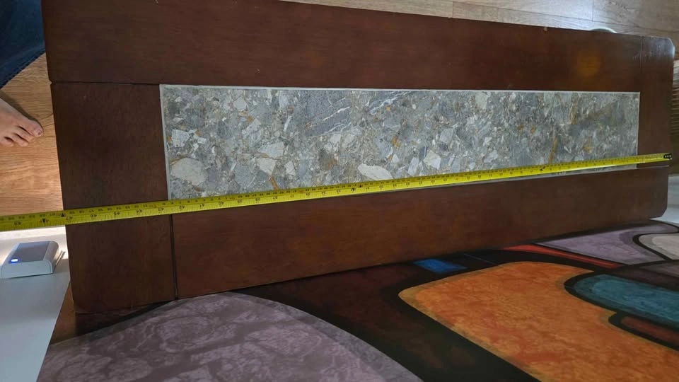 Solid Hardwood Console Table with Stone Inlay - photo 5