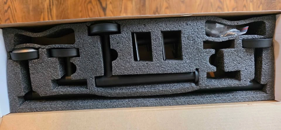 New Black 6 Piece Bathroom Hardware Set - photo 3