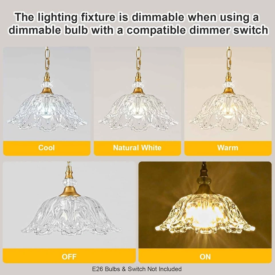 Vintage Chandelier Glass Pendant Light - photo 5