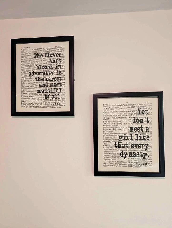 Mulan Quote Frames